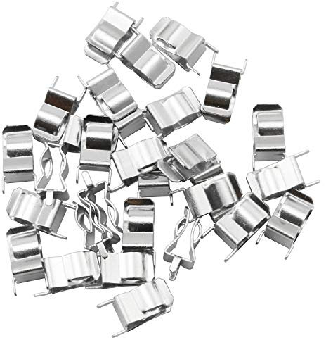 SQXBK Lot de 30 pinces à fusible en étain plaqué laiton pour tube en verre et céramique de 6 x 30 mm