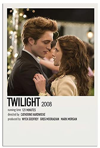 Twilight Poster, Leinwand-Wandkunst für Wohnzimmer, Dekoration, ästhetische Vintage-Poster und Drucke, Mädchenzimmer, großes College-Schlafsaal, Herbst, Küche, Klassenzimmer, ungerahmt 30.5x45.7 cm
