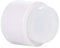 EVI Herrajes Adhesive Door Stop for Wall | 28 x 28 mm | White Rubber | Stainless Steel | White Lacquered | Includes Plug + Screw | Mod. I-198/28-TPM-NG