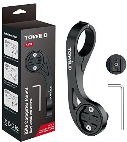 Garmin Mount Garmin out front Mount - Bike Computer Mount for XOSS iGPSPORT Meilan Magene CYCPLUS Garmin Edge Mount GPS Garmin Mount MTB Bike Handlebar Holder for Bike Cycling Computer (AS90+Adapter)