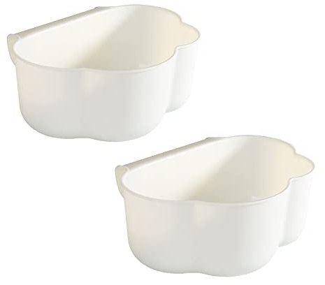 Perffi Wickeltisch Organizer 2 Stück Küchenschrank Tür Hängende Abfallbehälter, wickeltisch organizer zum anhängen, Auffangschale für Küchenabfälle, Rosa (Weiß)