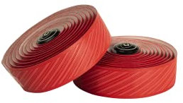 SILCA Nastro Cuscino Fahrrad-Lenkerband, rot, 3,75 mm, extra dickes Fahrradlenkerband, kommt mit Aluminium-Endstopfen und Installationsset, langlebig, bequem und vibrationsdämpfend