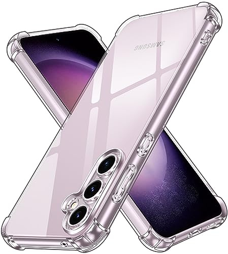 ivoler Klar Silikon Hülle für Samsung Galaxy S23 FE 5G (Nicht für Galaxy S23) mit Stoßfest Schutzecken, Dünne Weiche Transparent Schutzhülle Flexible TPU Durchsichtige Handyhülle Kratzfest Case Cove