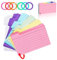 Tabbed Karteikarten, 300 Stück 70 x 125 mm Revisionskarten mit Ringen und Karteikarten, bunte Lernkarten liniert mit Überschrift Karteikarten zum Lernen von Notizen und To-Do-Liste