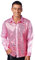 Alvivi Homme Chemise Paillettes Brillant Chemise Disco Soirée Rave Party T-Shirt Manches Longues Costume De Carnaval Fête Performance Clubwear M-XL Rose C L