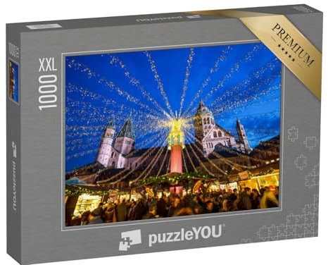Puzzle 1000 Teile XXL „Weihnachtsmarkt, Weihnachten, Mainz, Deutschland“ – aus der Puzzle-Kollektion Mainz