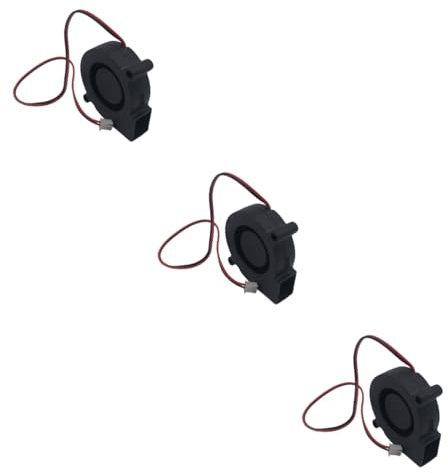STOBOK 3 Sätze Super Silent 3D-drucker-lüfter 12 V 5015 Radialventilator Hydrauliklager Einfach Zu Installierende Schwarze Kühlteile 2 Stück * 3