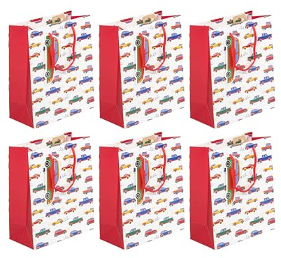 Clairefontaine 32472-3Cpack - Packung 6 Geschenktasche - Tüte Excellia, Format M (21,5x10,2x25,3 cm), 210g, geeignet für Geschenke, Autos, 1 Pack