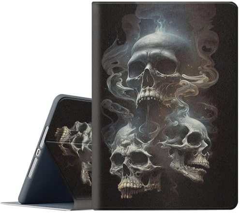 FGDRFGRW Schutzhülle für iPad 27,7 cm (10,9 Zoll) (iPad 10. Generation 2022), verstellbarer Ständer, automatische Wake-/Sleep-Funktion, Ganzkörperschutz, Totenkopf-Motiv