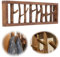 LS-LebenStil Vintage Wandgarderobe 8 Ast-Haken Fundholz 80cm Baumstamm Baumstamm Teak Holz Garderobenleiste Garderobenpaneel Garderobenhaken Garderobe