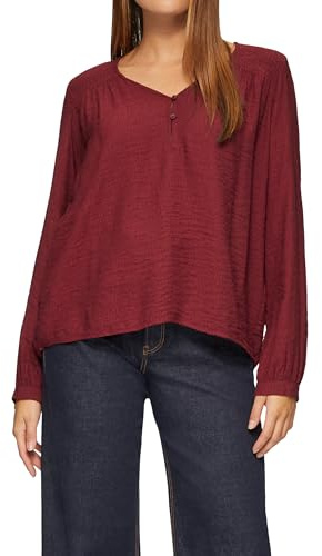 s.Oliver Strukturierte Bluse aus Viskosemix mit Smok Details