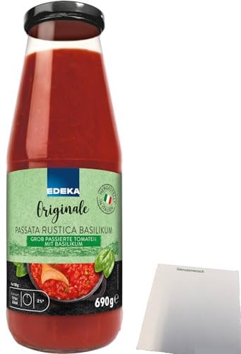 Edeka originale Passata Rustica grob passierte Tomaten (690g Glas) + usy Block