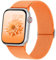 AMSKY Elastisch Solo Loop Band Kompatibel mit Apple Watch Armband 40mm 45mm 44mm 46mm 42mm 41mm 38mm 49mm Damen Herren, Textil Stoff für iWatch Armband Se Ultra Series 10 9 8 7 6 5 4 3 2 1, Orange