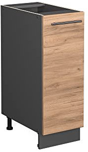 Vicco Apothekerschrank Fame-Line, Goldkraft Eiche/Anthrazit, 30 cm, AP Anthrazit