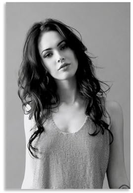 XXueMei Filmschauspieler Megan Fox.3 Vintage-Poster auf Leinwand, Schlafzimmer, Dekoration, Sportlandschaft, Büro, Raumdekoration, Geschenk, 30 x 45 cm, ungerahmter Stil