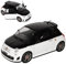 Motormax FIAT 500 Nuova Abarth Schwarz Weiss Ab 2007 1/24 Modell Auto mit individiuellem Wunschkennzeichen