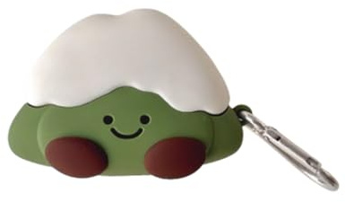 eglixu Niedliche Kopfhörerhülle für AirPods 4 (2024), lustige und kreative Kopfhörer-Schutzhülle für AirPods der 4. Generation, Ladehülle für Jungen und Mädchen (Matcha Smile)