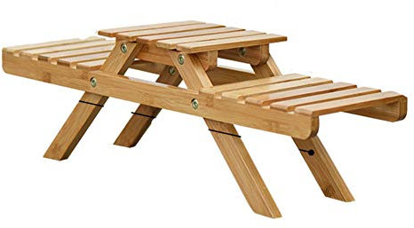 SDFGBNJK Blumenregal Blumenbank Blumenständer, Plant Flower Stand Rack Regal Bambus Holz Tier Faltbare Regale Blumentopf Racks Organizer Display Blumentreppe,1
