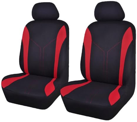 HIPATU Auto Vordersitzbezüge für VW UP (2012+), Atmungsaktiv, Polyester, Rot