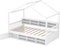 Giantex Canbana-Bett für Kinder, 115 x 200 cm, Bodenbett aus Holz mit Barriere, 14 Aufbewahrungswürfel, Schrank, 10 Latten, Design in Hausform, Belastung 200 kg, Montessori-Bett für Mädchen, Jungen,