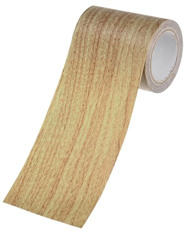 M METERXITY Klebeband Holzoptik, 57mm x 45.7m Zierleisten Selbstklebend, Kantenumleimer Möbelkantenband, Wasserdichtes Fußboden Reparaturband für Möbel, Tische, Tür (Braune Kiefer)