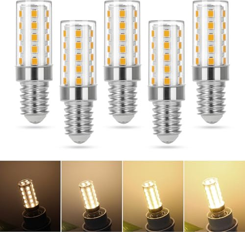 E14 LED Dimmbar Lampen,Naturweiß 4000K 3.5 W E14 Glühbirnen,AC 220V,Ersatz 30-35W Glühlampen,350LM Maiskolben,Energiesparlampe Edison-Schraube Kerze Leuchtmittel für die Heimbeleuchtung,5er-Pack