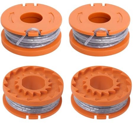 CHIHOLEN Strimmer Spool Compatible with WX150, Replacement Strimmer Wire for Mac Allister MGTP18Li / McGregor MCT2X1825 / Qualcast/Worx/Spear & Jackson line trimmer, 1.65mm 10ft Length (4 Spool)