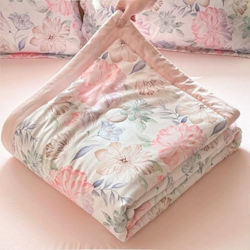 Edredón Ligero De Verano - Sencillez Floral Reversible Ropa De Cama De Microfibra Ultrasuave Edredón Acolchado Transpirable para Todas Las Estaciones Lavable A Máquina Cubrecama, Color 5, 200x230 cm
