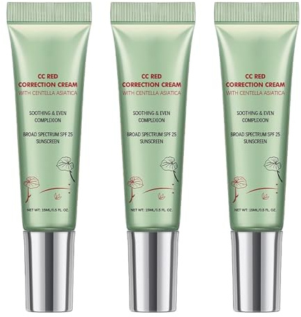 CC Red Correct mit Centella Asiatica, Concealer für unsichtbare Poren, CC Cream Light mit LSF 25, für Hautunreinheiten, Rötungen und Aknemale
