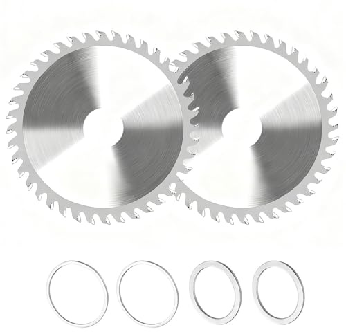 2-Pack 115mm Circular Saw Blades for Angle Grinder | 40T Carbide Tipped Wood Cutting Discs | Woodworking Tools for Hardwood, Plywood & Plastic | 22.23mm Arbor