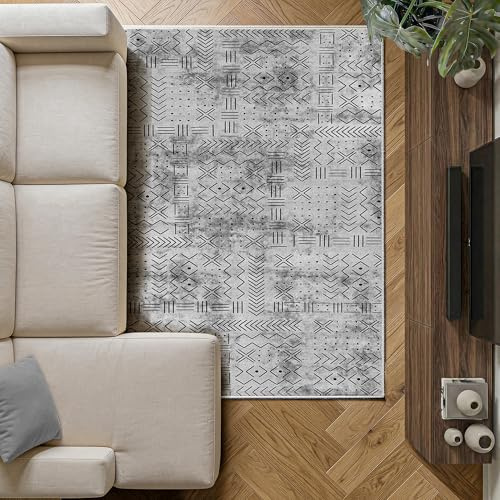 Decoranddecor Boho Rugs Living Room 120x170cm Washable Non-Slip
