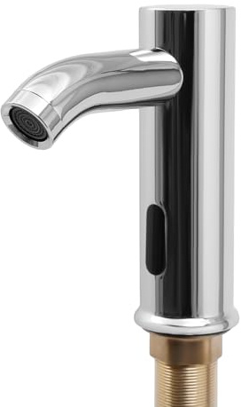 Robinet automatique à capteur infrarouge - Robinet d'évier sans contact - Mitigeur de lavabo à induction - Robinet de salle de bain automatique d'eau froide - Pour salle de bain, lavabo, lavabo