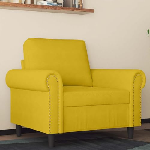 Frdhee Sofas Für Das Wohnzimmer,Sessel Gelb 60 cm Samt für Schlafzimmer und Büro, Einfache Montage