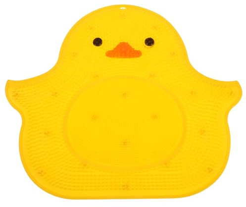 GARVALON Rutschfeste Silikon Badewannen Fußmatte in Entenform mit Starken Saugnäpfen Kleine Duschmatte für Fußreinigung im Badezimmerboden Süßes Design für Ganze Familie