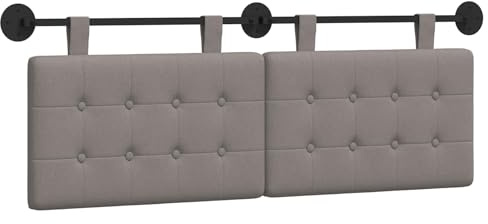 vidaXL Hängendes Kopfteil Stoff, Stylisches hängendes Kopfteil für Schlafzimmer, modern und platzsparend, gepolstert und wandmontiert