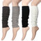 Wilotick Winter Knit Crochet Women Girls Knee High Leg Warmers Chunky Cable Boot Cuffs Knit Socks Ankle Knee Warmers (deep grey)