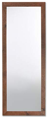 MO.WA Spiegel Holzspiegel Ganzkörperspiegel Wandspiegel 56x147 Wenge Tannenholzrahmen rustikal Langer Spiegel Modern - Flurspiegel Braun, Bodenspiegel