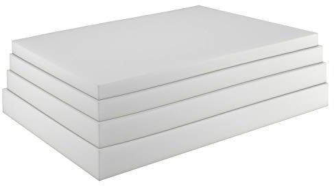 sunnypillow Schaumstoffplatte Schaumstoff Polster Zuschnitt - 90 x 200 x 6 cm RG 25/44 - Topper Matratzen Auflage in vielen Größen zur Auswahl