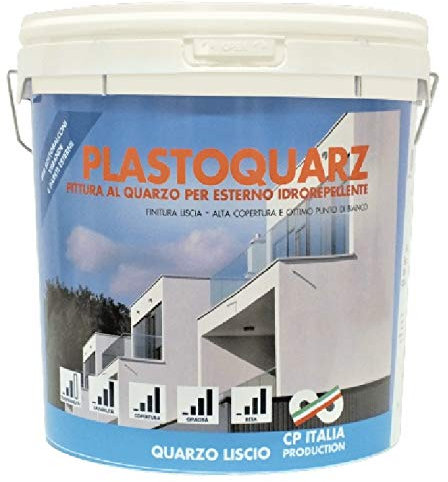 Idropittura Lavabile al Quarzo Liscio ACRILICA per Esterni da LT.14 Bianco per Esterni