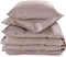 herzbach home Premium Mako-Satin Bettwäsche Kopfkissenbezug aus 100% Baumwolle (40 x 80 cm, Taupe)