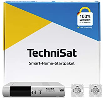 TechniSat Smart-Home Kit de démarrage pour Volets roulants M1 - Kit avec unité Centrale 2 et 2 Inserts encastrés pour volet Roulant (Technologie Radio Z-Wave, contrôle Intelligent Via Application,