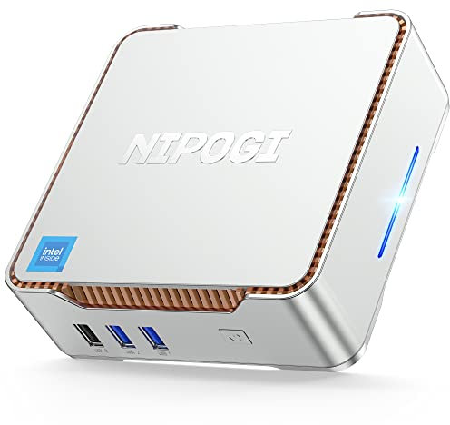 Mini PC Windows 10 Pro, NiPoGi 8GB DDR4 128GB M.2 SSD Intel Celeron J4125 (bis zu 2,70 GHz) Micro Desktop PC, 2X HDMI+VGA Triple Display, 2,4+5G Dual WiFi, Mini Home Office PC | Mini Business Computer