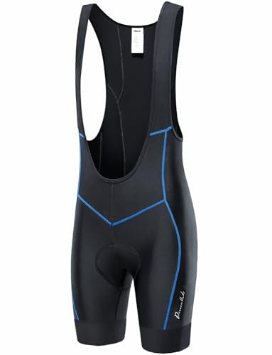 Przewalski Herren Radträgerhose Gepolstert Atmungsaktiv | Coolmax 3D-Polster ca. 8h, 4-Wege-Stretch, Silikon-Beinabschluss, Rennrad & MTB