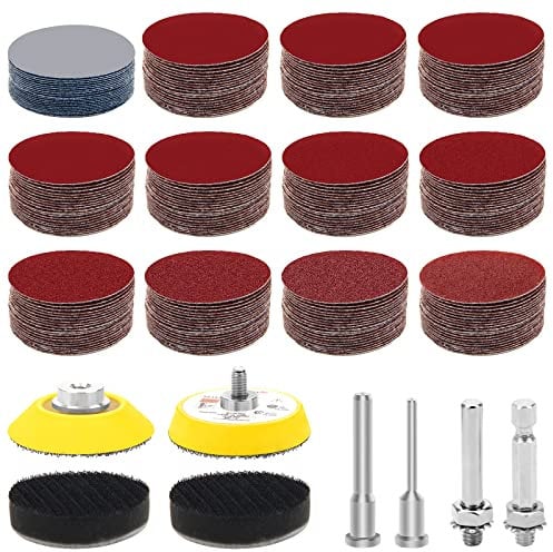 Windspeed 240+8 Pcs Sanding Discs Pad Kit, 2 Inch Die Grinder Sanding Disc Sander Attachment for Drill Sanding Attachment Rotary Sander Pads Include 60-3000 Grit