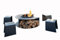 HOME DELUXE - Grill-Feuerstelle AGIR - Farbe: Anthrazit, Material: Stahl, Pulverbeschichtet, Tischhöhe: 45 cm I Feuerschale Grill Sitzecke Feuerkorb