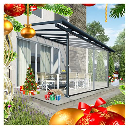 Strapazierfähige wasserdichte Outdoor-Vorhänge – Garten-Pavillon-Vorhänge – Kunststoffabdeckung, für Veranda, Balkon, Pergola, Nach Maß (Color : Clear, Size : 2x1.5m/6.6x4.95ft)