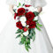 Künstlicher Hochzeitsstrauß,MoreChioce Gefälschte Blumenstrauß Bräute Brautjungfern Blumensträusse Künstliche Blumen Wasserfall Brautstrauss für Hochzeit Braut Zuhause Party Festival,#4