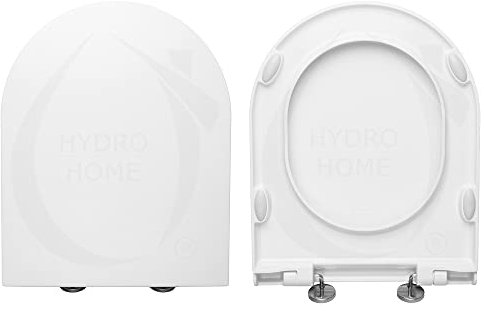 HYDRO HOME Copriwater SLIM Compatibile con Ydra Pozzi Ginori, Plastica Termoindurente Cerniere Regolabili fissaggio dal basso,Colore Bianco MADE IN ITALY (CHIUSURA RALLENTATA E SGANCIO RAPIDO)