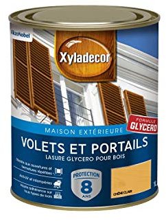 Xyladecor - Lasure Protectrice pour Bois Extérieur - Volets, Portails, Portes, Fenêtres - Couleur : Satin Chêne Clair - Quantité : 1 L