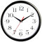 K&L Wall Art Klassische schwarz-weiß Wanduhr Wohnzimmer roter Sekundenzeiger leise Retro Wanduhren mit Quartz Uhrwerk ohne Tick-Geräusche Lautlos (Kunststoff)